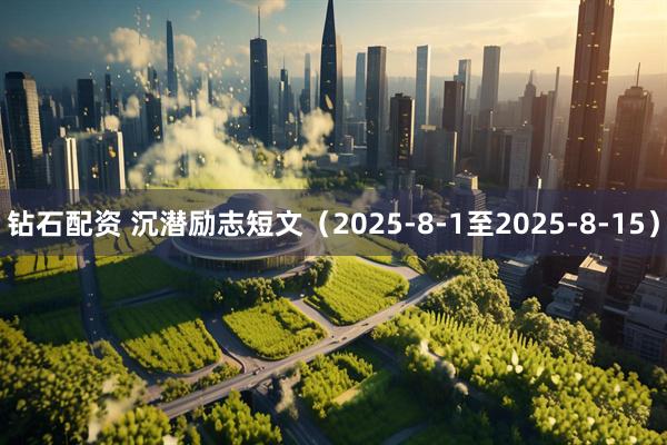 钻石配资 沉潜励志短文（2025-8-1至2025-8-15）